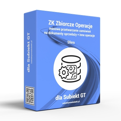 ZK Zbiorcze Operacje dla Subiekt GT  + Sfera dla Subiekta GT 1sze stanowisko