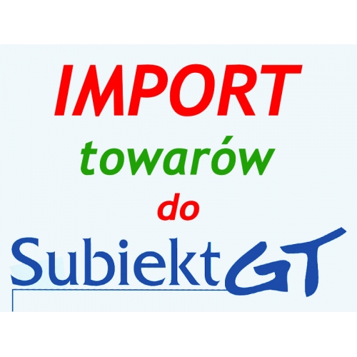 Import danych towarów do Subiekt GT