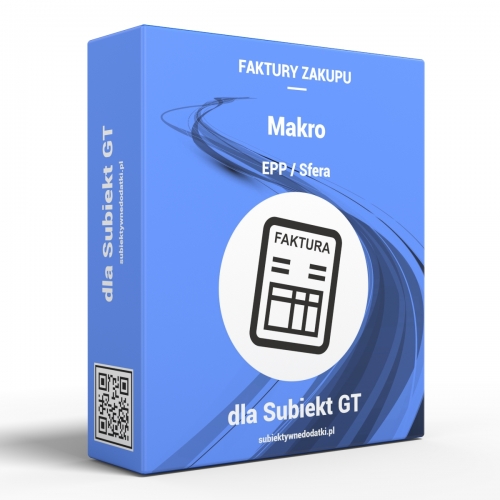 Makro Faktury Zakupu dla Subiekt GT + Sfera dla Subiekta GT 1sze stanowisko
